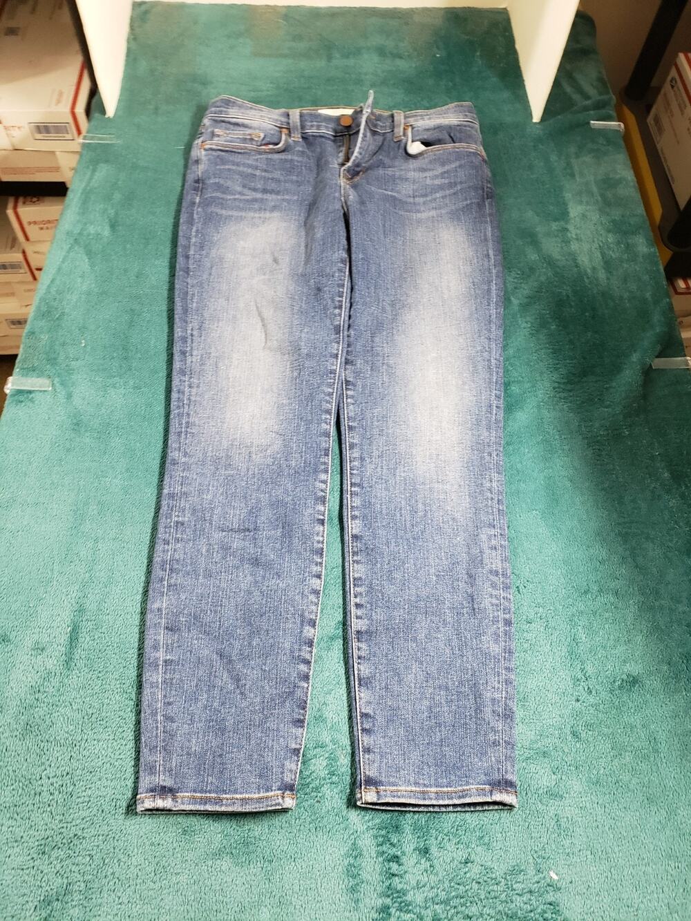J Brand Jeans Size 29 Women Blue Pants Stretch Denim Ladies Mid Rise Capri